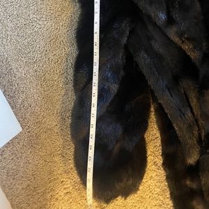 Classic Long Faux Fur Mink Coat black